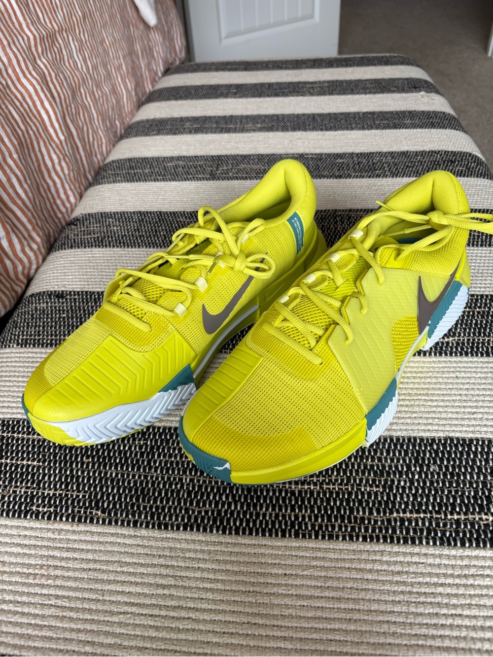 Nike Men’s Athletic Shoes in Volt with Teal Accents